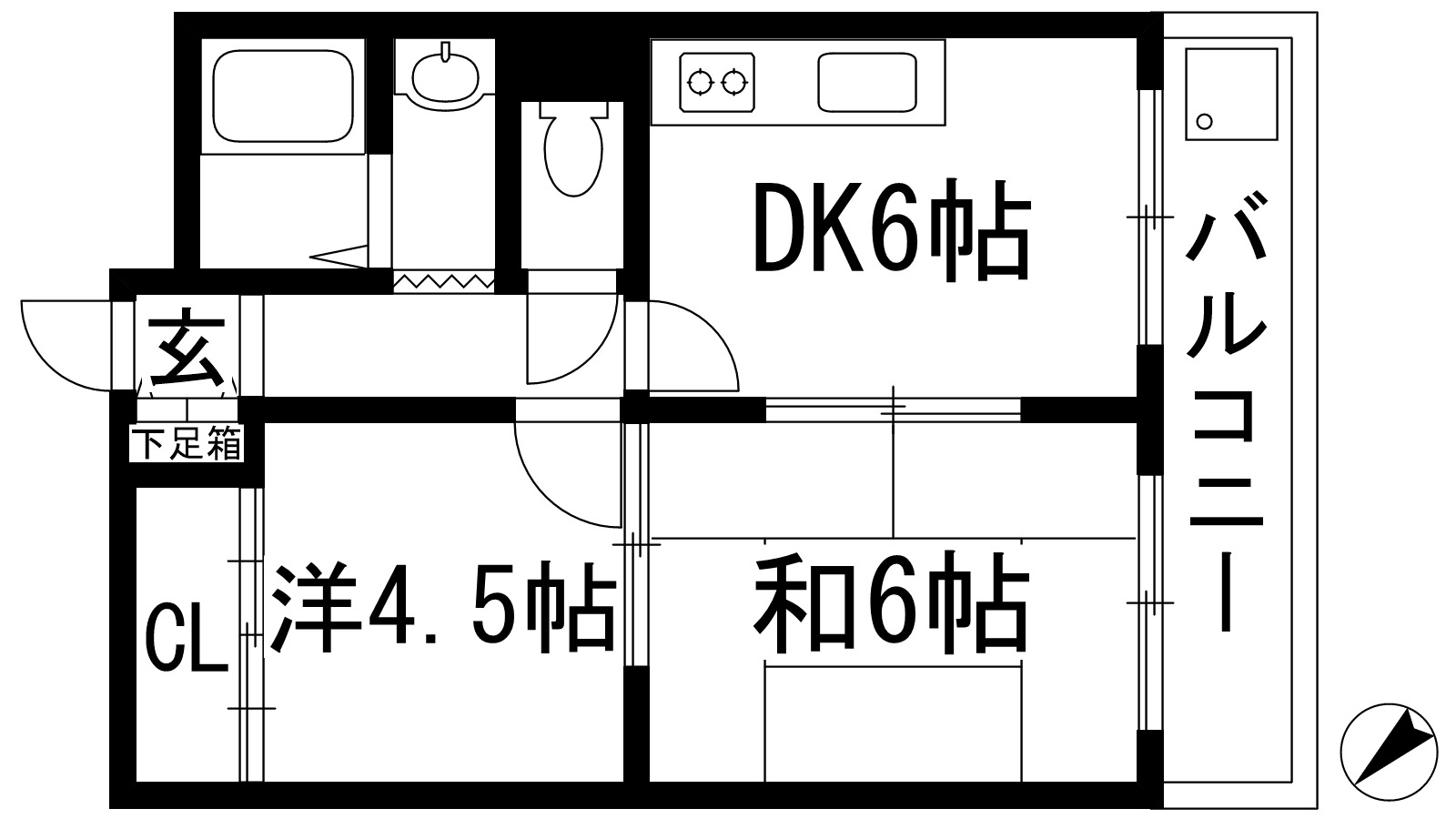 マリンコート川西の間取り