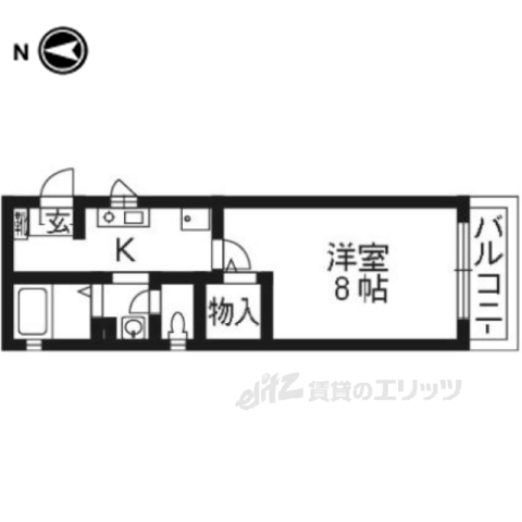 京都市伏見区両替町１２丁目のアパートの間取り