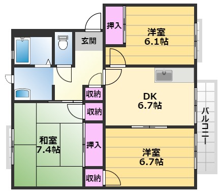 サンメイト杉本Aの間取り