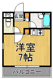 西宮市今津大東町のマンションの間取り