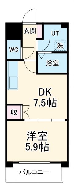 岡崎市栄町のマンションの間取り