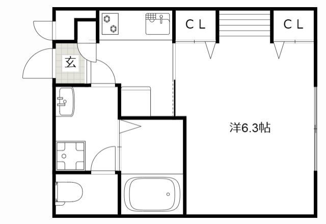 姫路市御国野町御着のアパートの間取り