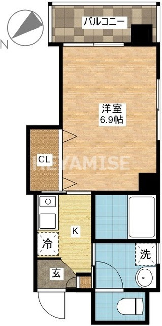 【長崎市出島町のマンションの間取り】