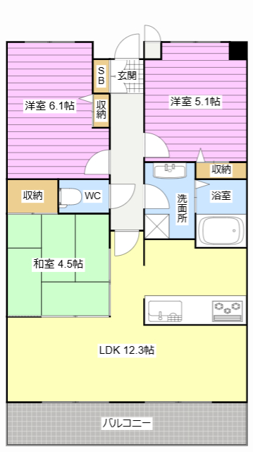 【セレブコート蜆塚の間取り】