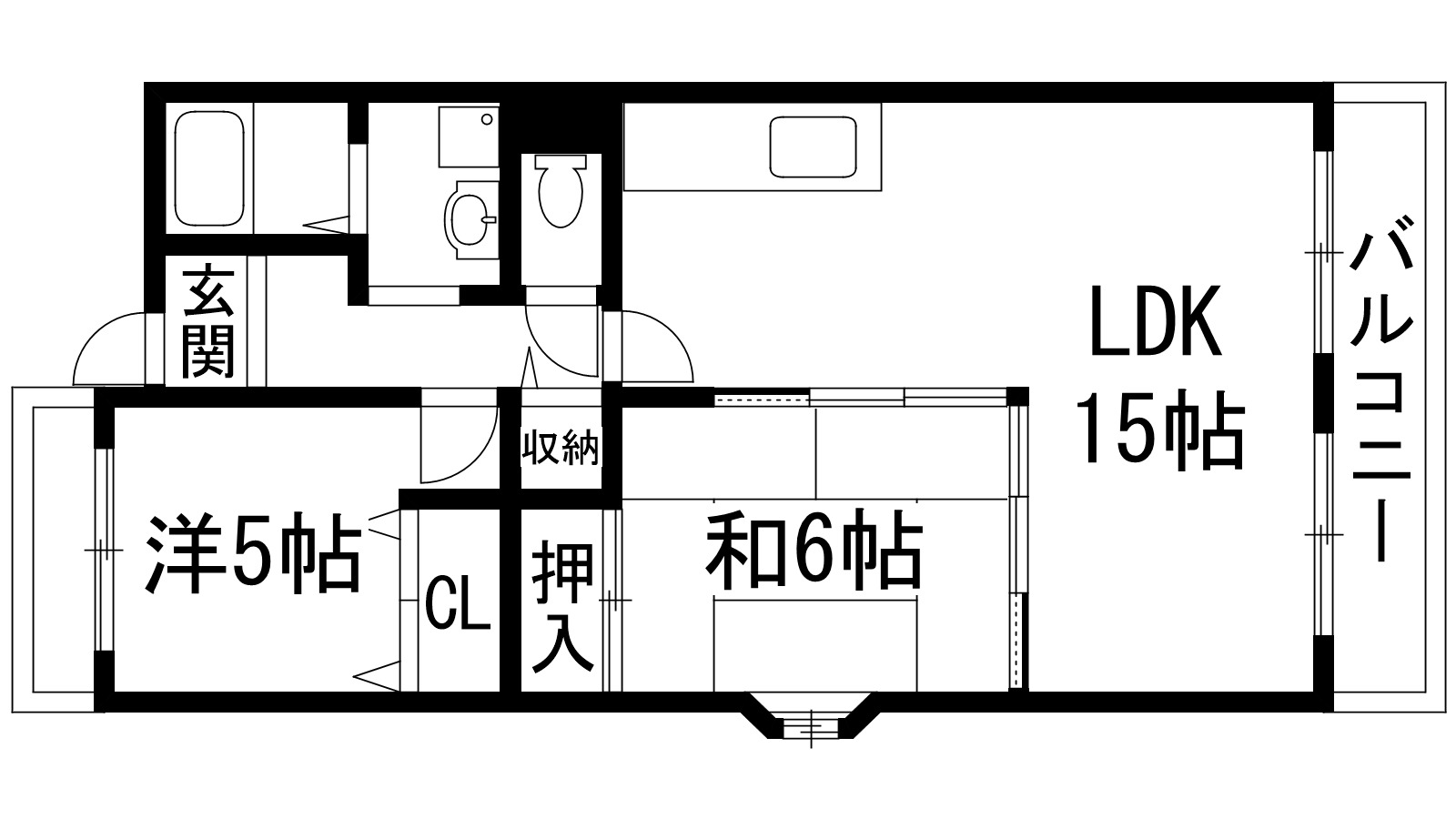 ラ・メール鉢塚の間取り