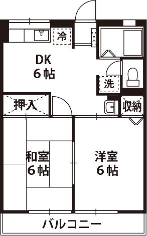 シティハイム喜多Aの間取り