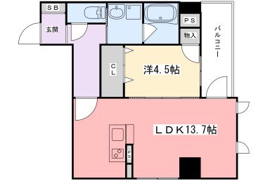 姫路市船丘町のマンションの間取り