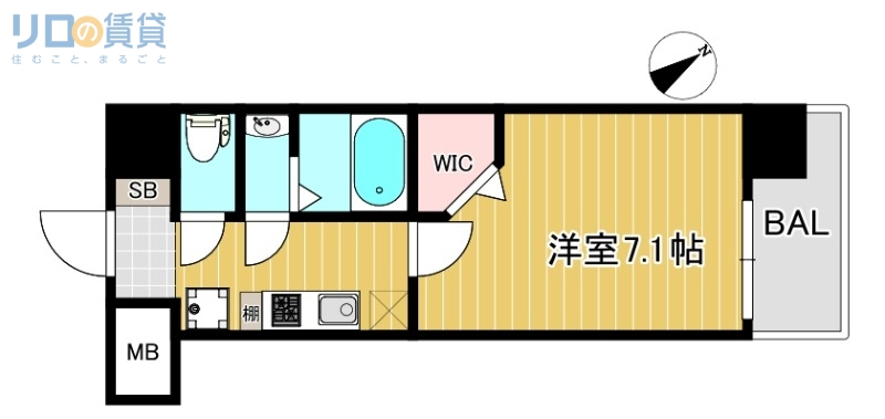 大阪市東淀川区瑞光のマンションの間取り