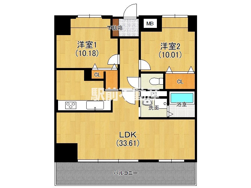 佐賀市緑小路のマンションの間取り