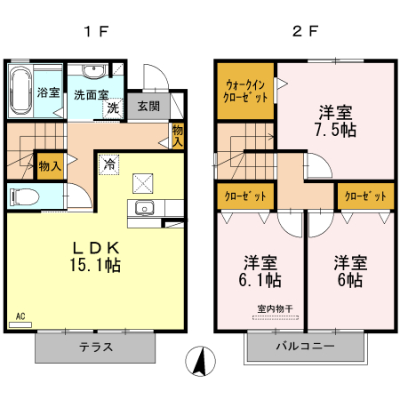 ルミエールBの間取り