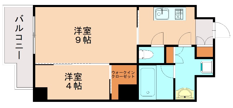 福岡市博多区寿町のマンションの間取り