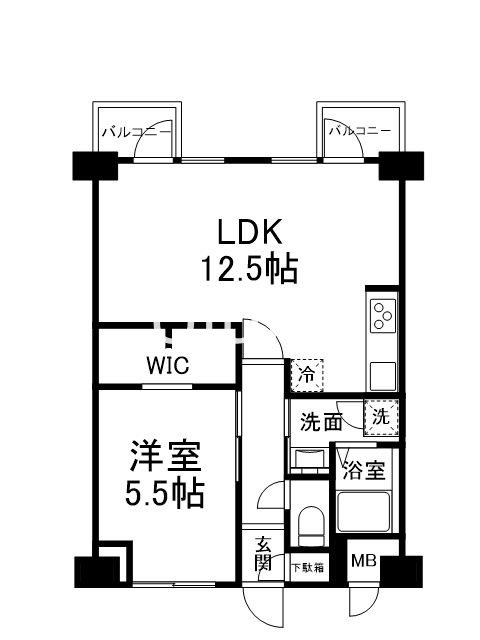 サンフローラ三条大宮の間取り