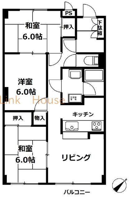 江戸川区松江のマンションの間取り