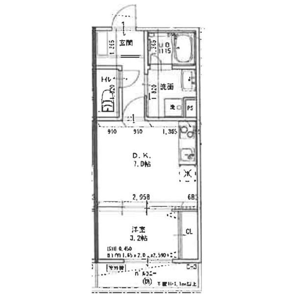 高槻市北昭和台町のアパートの間取り