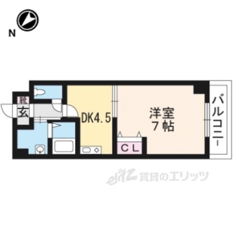 エス・キュート京都下鴨東の間取り