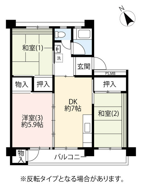 ＵＲ多摩ニュータウン永山の間取り