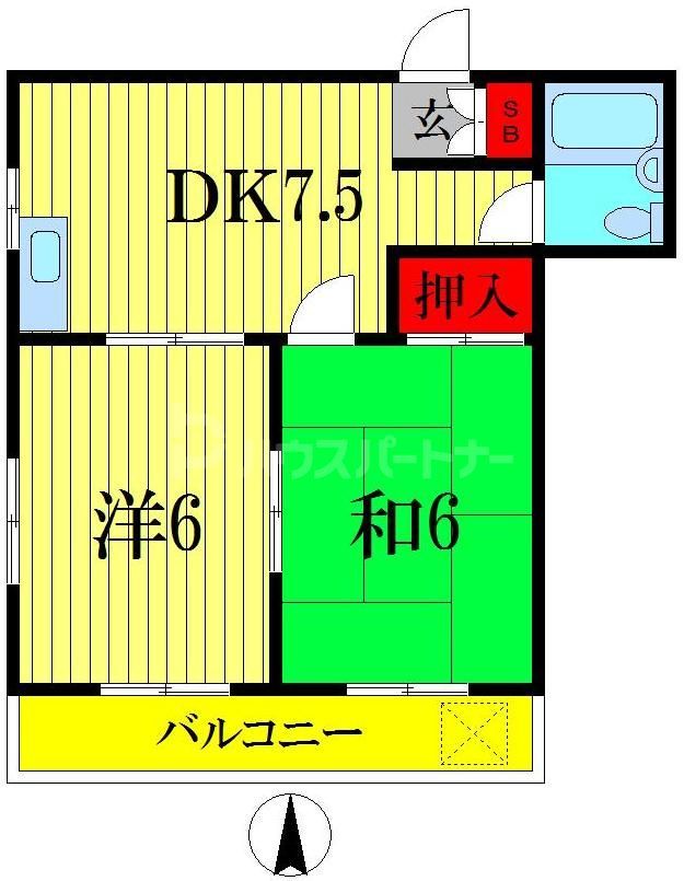 葛飾区東金町のマンションの間取り