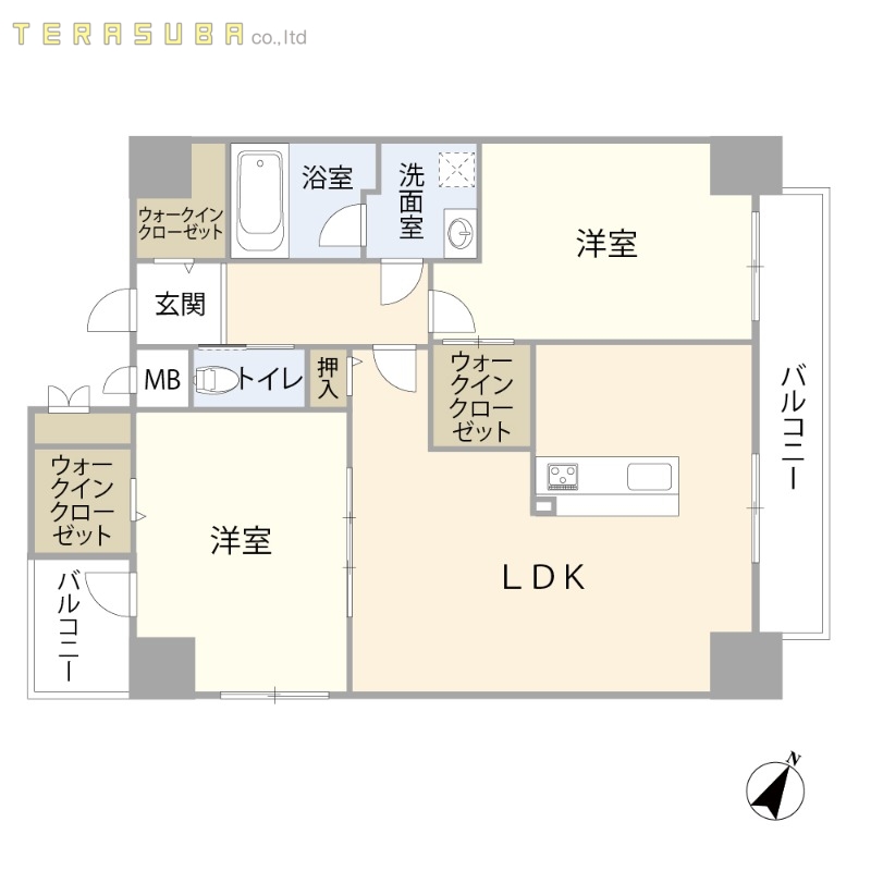 フェアリータワー若草の間取り