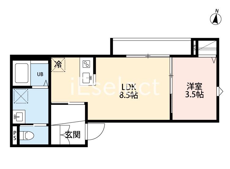 千葉市若葉区西都賀のアパートの間取り