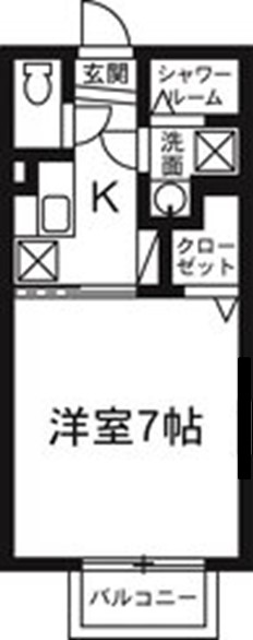 前橋市荒牧町のアパートの間取り