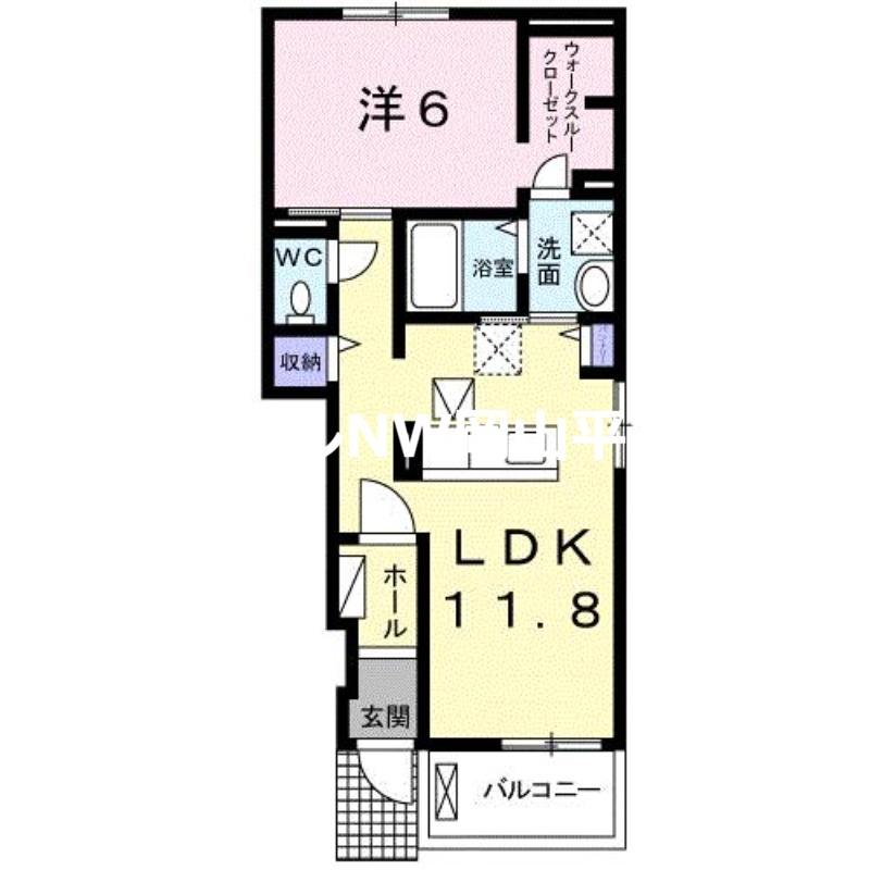 瀬戸内市邑久町豊安のアパートの間取り