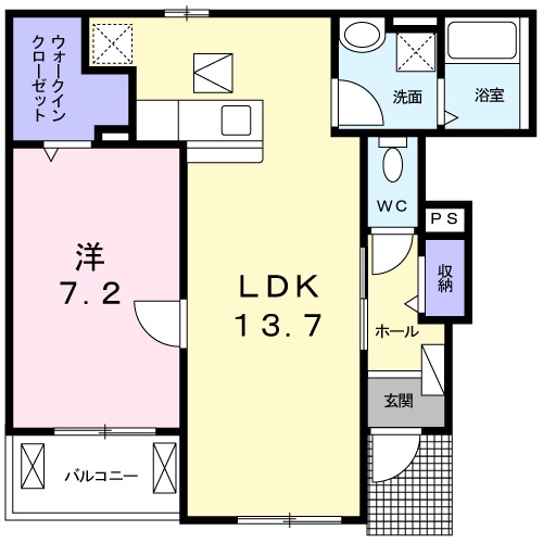 彦根市大藪町のアパートの間取り