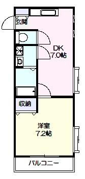 川崎市川崎区京町のマンションの間取り