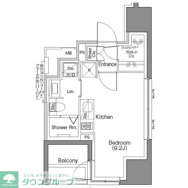 千代田区内神田のマンションの間取り