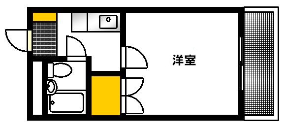 広島市南区東雲のマンションの間取り