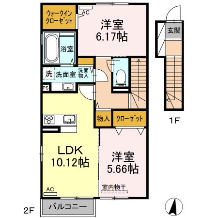 プライムコートやまがの間取り