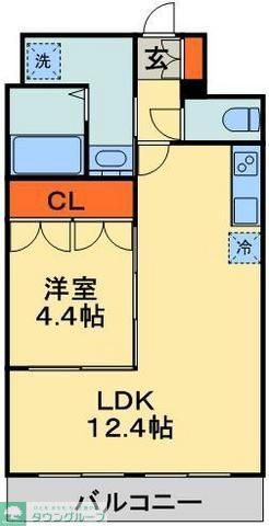 千葉市中央区新町のマンションの間取り