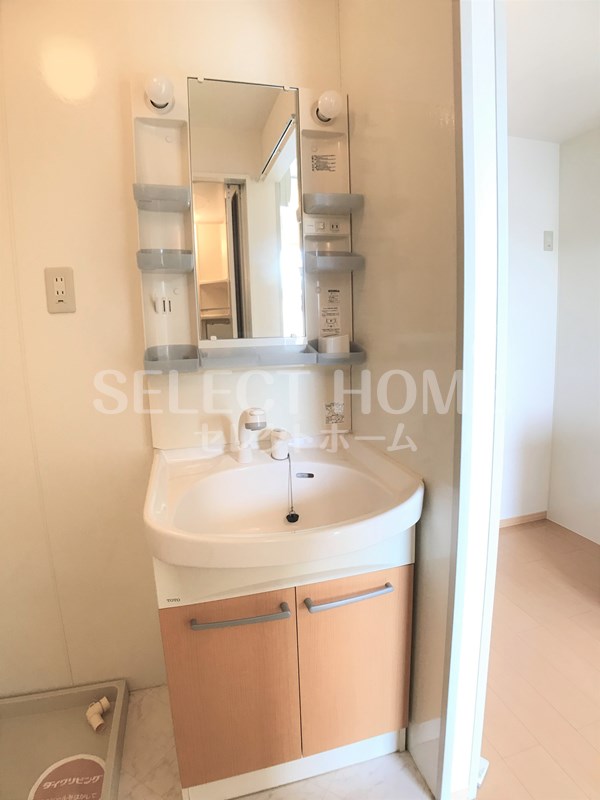 洗面設備　独立洗面化粧台が付いています