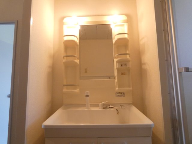 洗面設備　同型タイプのお部屋（３０５号室）の写真となっております。