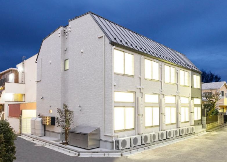 建物外観　敷金礼金０！ネット無料！お洒落なホワイトフローリング(^^♪