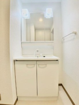 洗面設備　嬉しい独立洗面台付き。