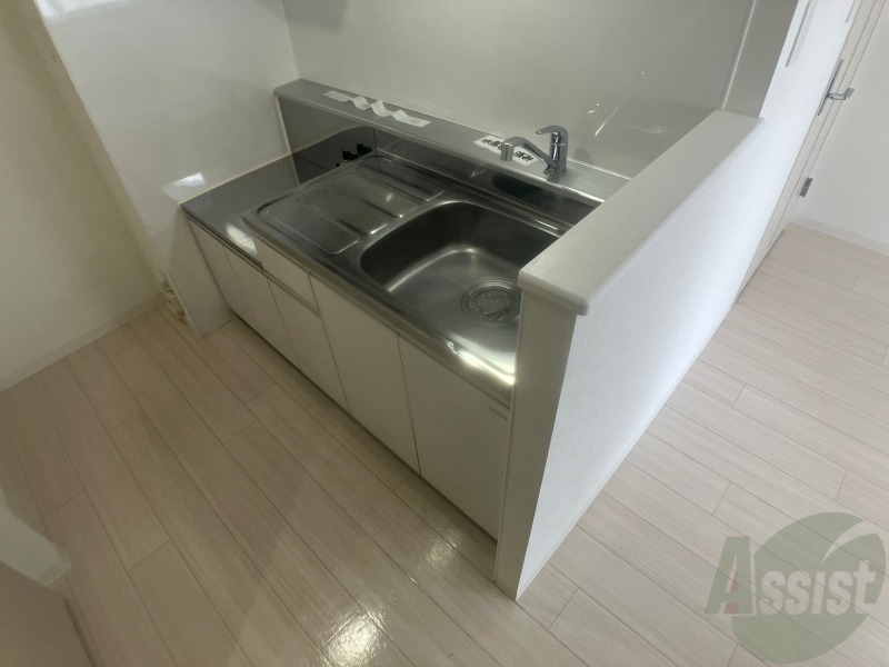 キッチン　清潔感がありお洒落なキッチンになっていました！