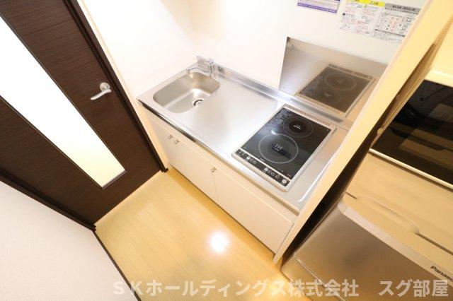 キッチン　お掃除らくらく2口コンロ付（手前のみIＨ専用）ワイドキッチン