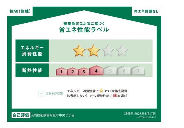 建物外観　省エネ性能ラベル