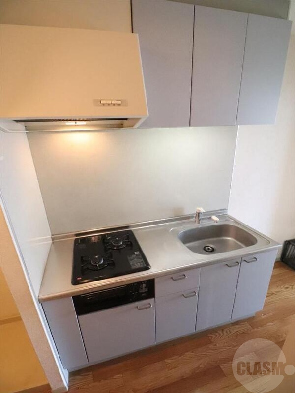 キッチン　２口コンロのシステムキッチン