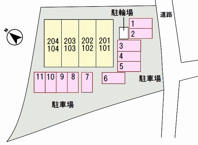 その他設備　駐車場内に駐輪場