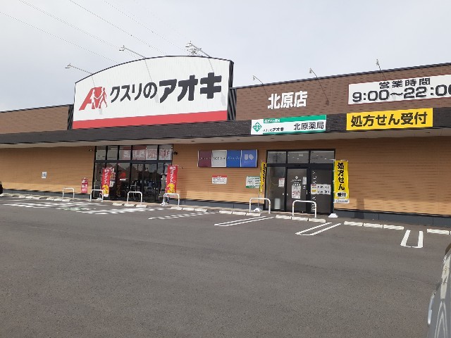 ドラックストア　クスリのアオキ北原店（ドラッグストア）まで300m