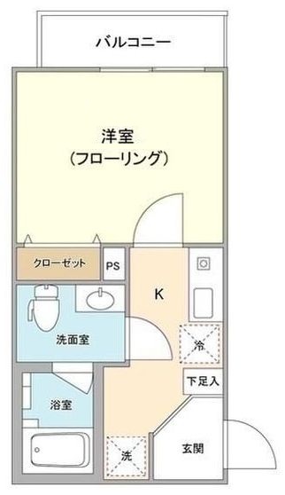 ＪＲ中央線 市ケ谷駅 徒歩10分 3階建 築9年の間取り写真