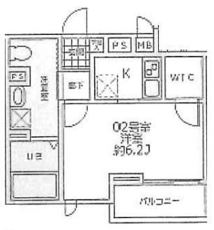京王線 京王八王子駅 徒歩15分 3階建 築10年の間取り写真