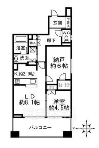 ＪＲ中央線 東小金井駅 徒歩3分 8階建 築11年の間取り写真
