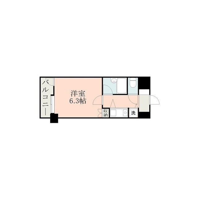 朝日プラザ新町 702号の間取り写真