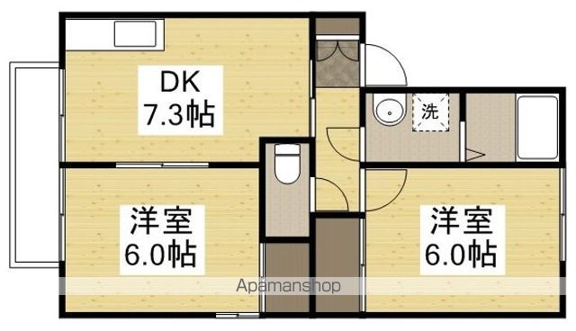 ＪＲ宇野線 備前西市駅 徒歩44分 2階建 築24年の間取り写真