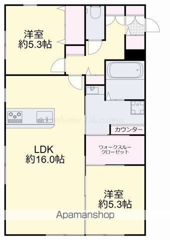 岡山電軌清輝橋線 清輝橋駅 徒歩13分 2階建 新築の間取り写真