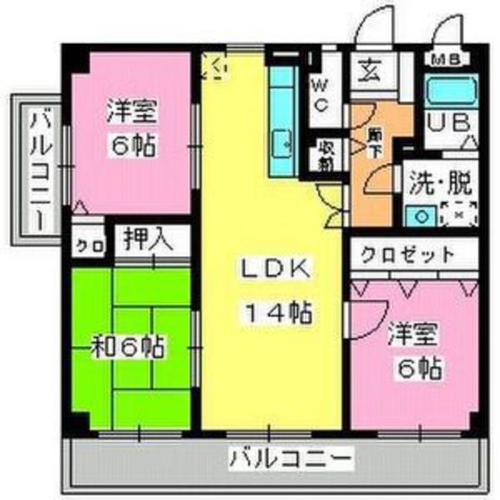 パラディ211の間取り写真