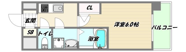 ＪＲ東海道本線 新大阪駅 徒歩5分 14階建 築1年の間取り写真
