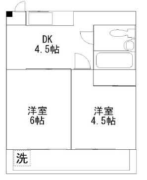 ＪＲ常磐線 金町駅 徒歩3分 5階建 築51年の間取り写真